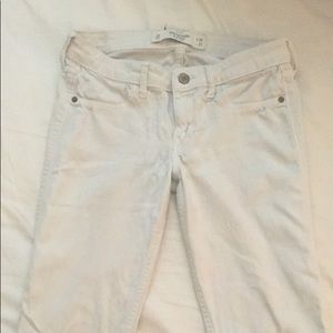 White Abercrombie Low Rise Jeans!